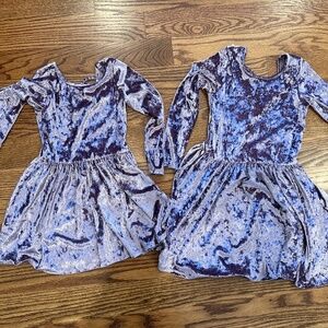 Pixielane lavender velour ballet neck dress. Perfect for sisters! sizes 5 & 7